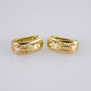 Woman Earrings / Aretes Dama/ Plain/  14k Real Color// E1203