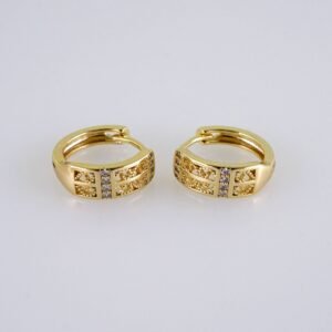 Woman Earrings / Aretes Dama/  Zircon Stone/  14k Real Color// E1209