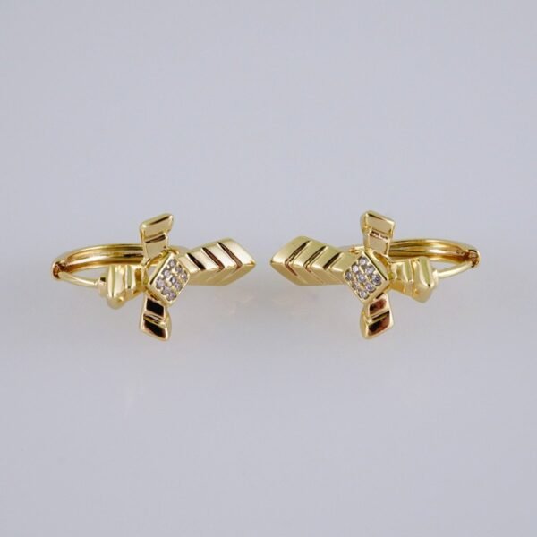 Woman Earrings / Aretes Dama/  Zircon Stone/  14k Real Color// E1210