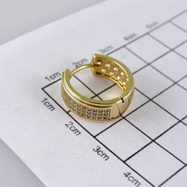 Women Earrings/ Aretes Dama/  Zircon Stone/  14k Real Color// E1221 - Image 3