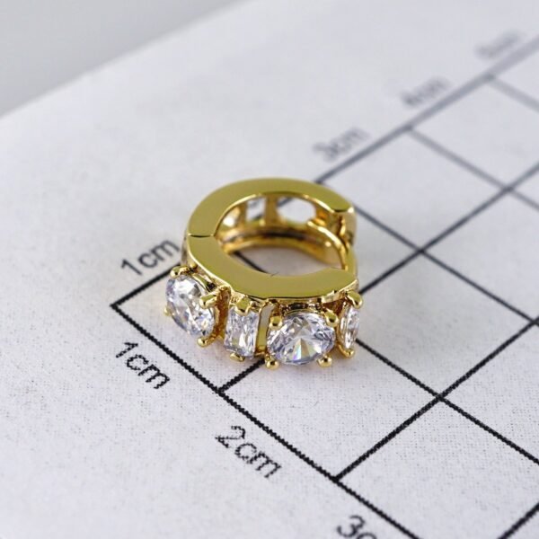 Women Earrings/ Aretes Dama/  Zircon Stone/  14k Real Color// E1239 - Image 3