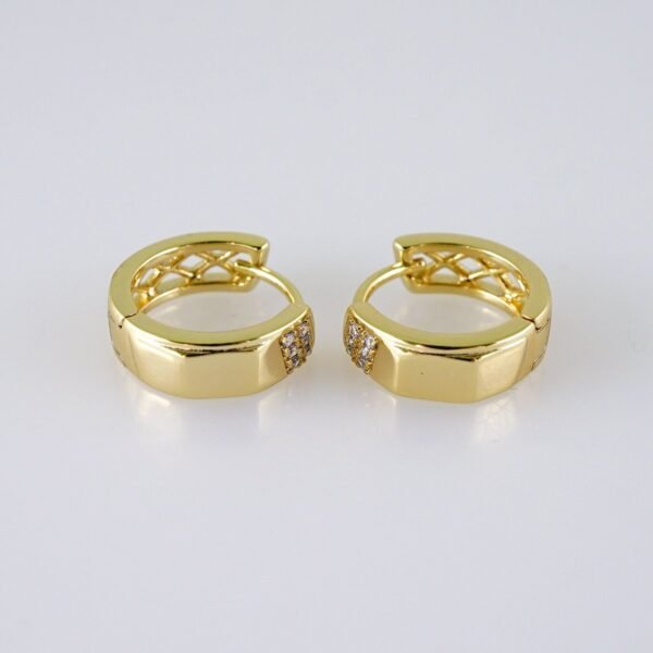 Women Earrings/ Aretes Dama/  Zircon Stone/  14k Real Color// E1241