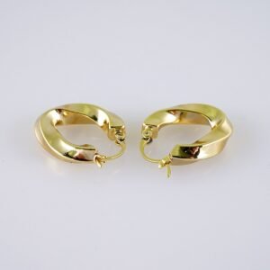 Women Earrings/ Aretes Dama/  Plain/  14k Real Color//E1245