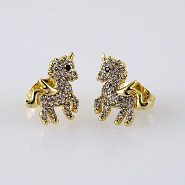 Women Earrings/ Aretes Dama/  Zircon Stone/  14k Real Color// E1253