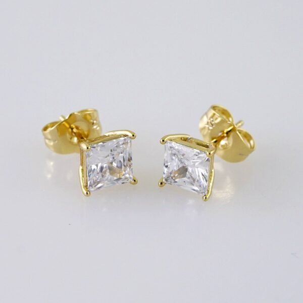 Women Earrings/ Aretes Dama/  Zircon Stone/  14k Real Color// E1258
