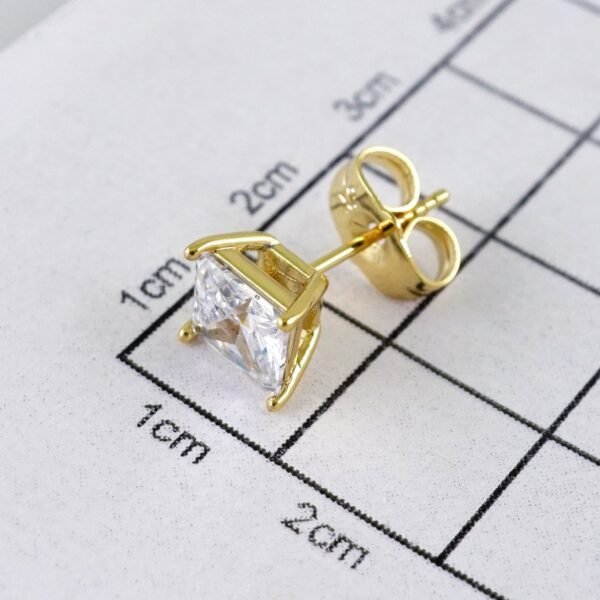 Women Earrings/ Aretes Dama/  Zircon Stone/  14k Real Color// E1258 - Image 3