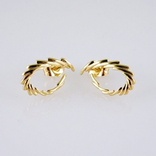 Women Earrings/ Aretes Dama/  Plain/  14k Real Color// E1266