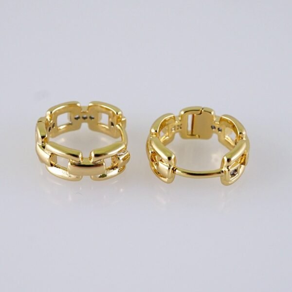 Women Earrings/ Aretes Dama/  Zircon Stone/  14k Real Color// E1267 - Image 2