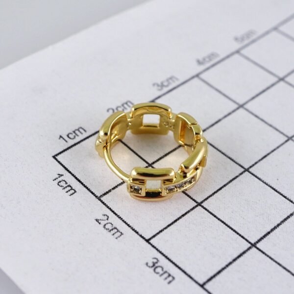Women Earrings/ Aretes Dama/  Zircon Stone/  14k Real Color// E1267 - Image 3