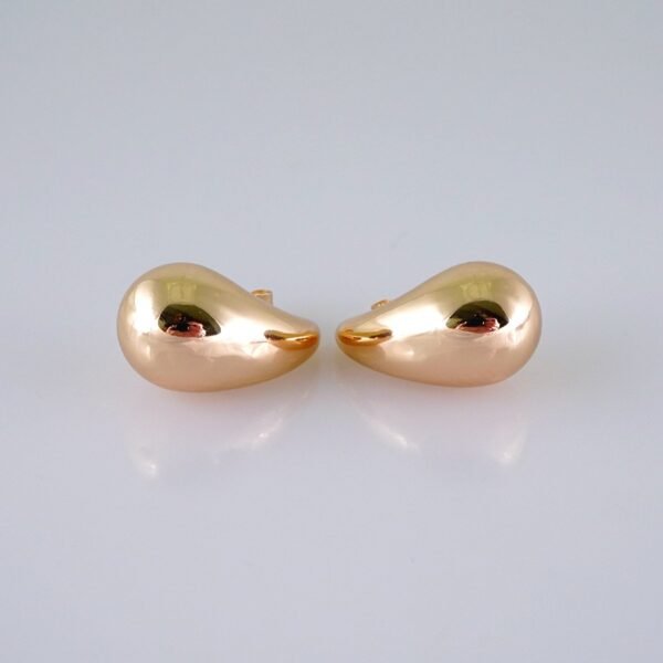 Women Earrings/ Aretes Dama/Plain/10k Real Color// E1285