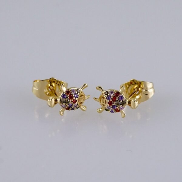 Women Earrings/ Aretes Dama/  Zircon Stone/  14k Real Color// E1287