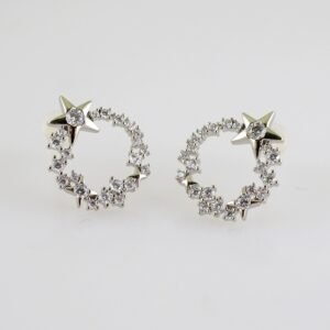 Women Earrings/ Aretes Dama/Zircon Stone/Silver Color// E1288