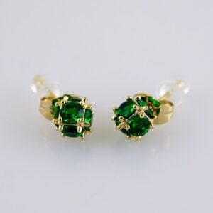 Women Earrings/ Aretes Dama/  Zircon Stone/  14k Real Color// E1290