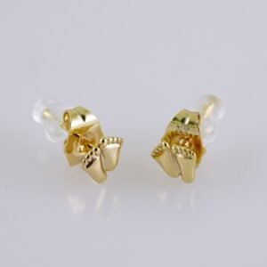 Women Earrings/ Aretes Dama/  Plain/  14k Real Color// E1291