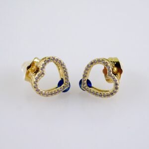 Women Earrings/ Aretes Dama/  Zircon Stone/  14k Real Color// E1293