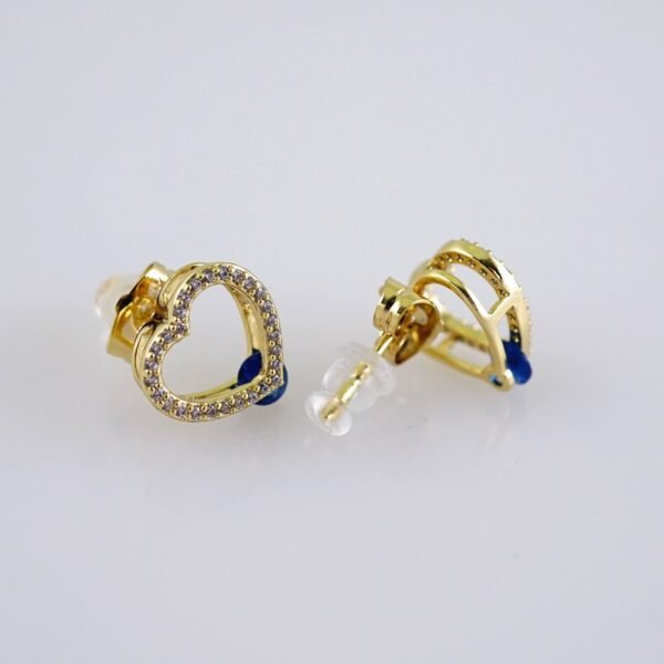 Women Earrings/ Aretes Dama/  Zircon Stone/  14k Real Color// E1293 - Image 2