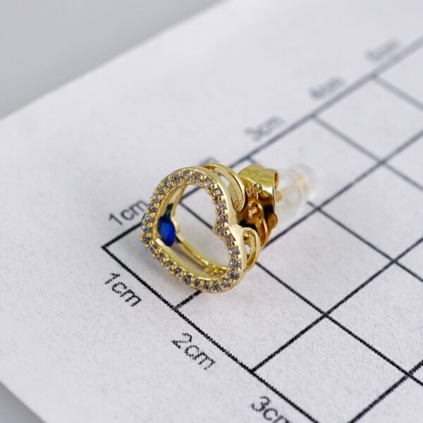 Women Earrings/ Aretes Dama/  Zircon Stone/  14k Real Color// E1293 - Image 3