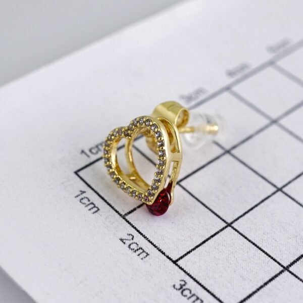 Women Earrings/ Aretes Dama/  Zircon Stone/  14k Real Color// E1294 - Image 3