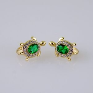 Women Earrings/ Aretes Dama/  Zircon Stone/  14k Real Color// E1301