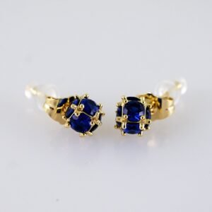 Women Earrings/ Aretes Dama/  Zircon Stone/  14k Real Color// E1305