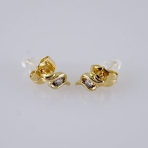 Women Earrings/ Aretes Dama/  Zircon Stone/  14k Real Color// E1306