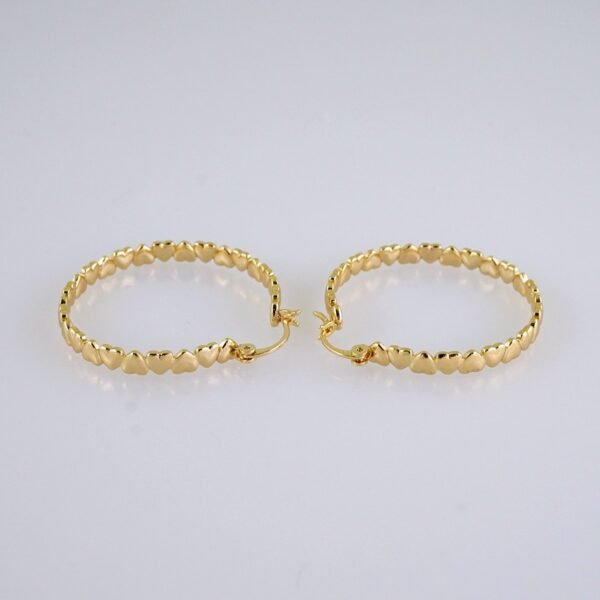 Women Earrings/ Aretes Dama/  Plain/  14k Real Color// E1307