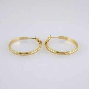 Women Earrings/ Aretes Dama/  Plain/  14k Real Color// E1309