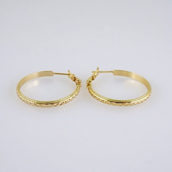 Women Earrings/ Aretes Dama/  Plain/  14k Real Color// E1309