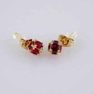 Women Earrings/ Aretes Dama/  Zircon Stone/  14k Real Color// E1311