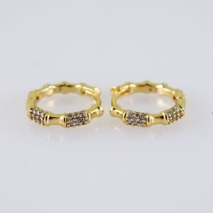 Women Earrings/ Aretes Dama/  Zircon Stone/  14k Real Color// E1313