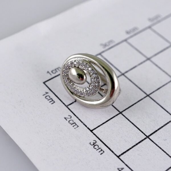 Women Earrings/ Aretes Dama/  Zircon Stone/  Silver Color// E1316 - Image 3