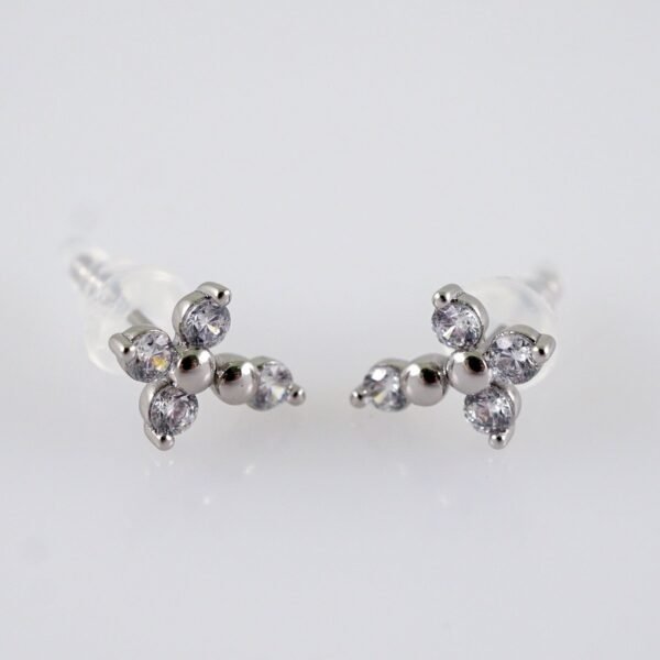 Women Earrings/ Aretes Dama/  Zircon Stone/  Silver Color// E1319