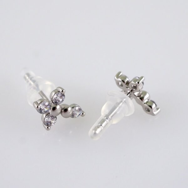 Women Earrings/ Aretes Dama/  Zircon Stone/  Silver Color// E1319 - Image 2