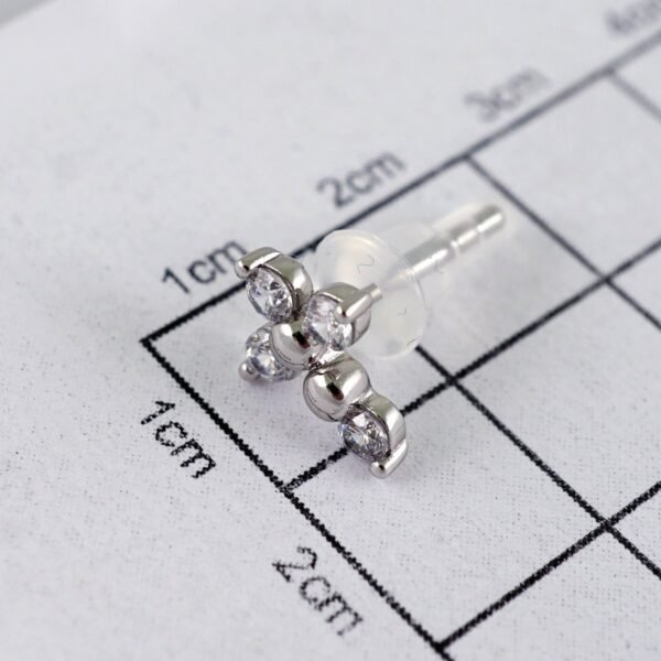 Women Earrings/ Aretes Dama/  Zircon Stone/  Silver Color// E1319 - Image 3