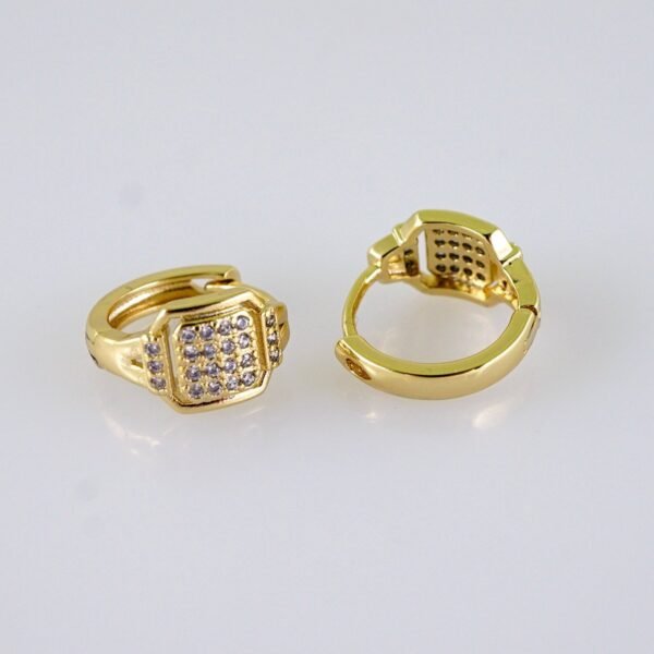 Women Earrings/ Aretes Dama/  Zircon Stone/  14k Real Color// E1326 - Image 2