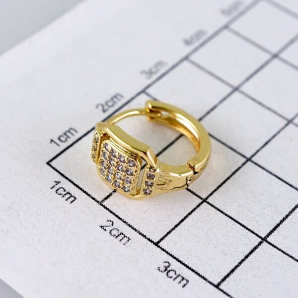 Women Earrings/ Aretes Dama/  Zircon Stone/  14k Real Color// E1326 - Image 3
