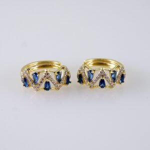 Women Earrings/ Aretes Dama/  Zircon Stone/  14k Real Color// E1336