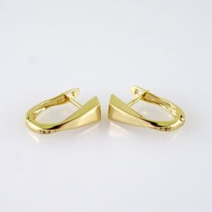 Women Earrings/ Aretes Dama/  Zircon Stone/  14k Real Color// E1337