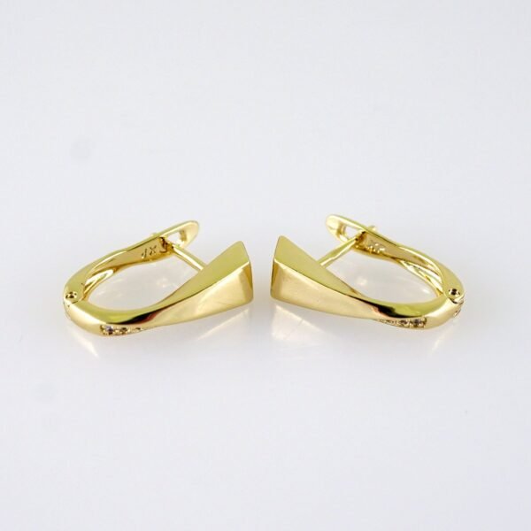 Women Earrings/ Aretes Dama/  Zircon Stone/  14k Real Color// E1337