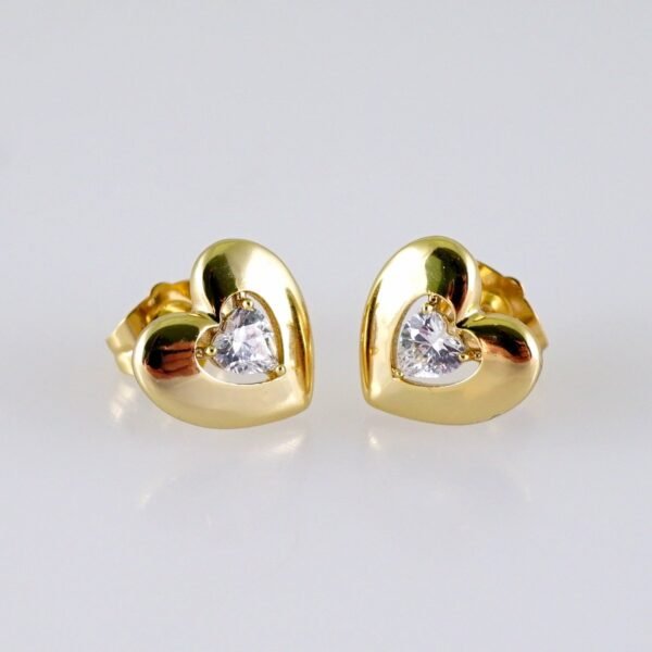 Women Earrings/ Aretes Dama/  Zircon Stone/  14k Real Color// E1340