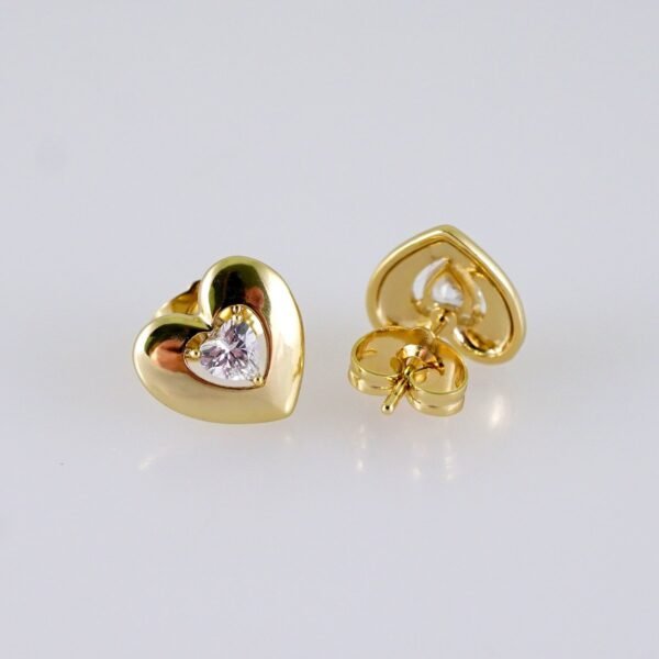 Women Earrings/ Aretes Dama/  Zircon Stone/  14k Real Color// E1340 - Image 2