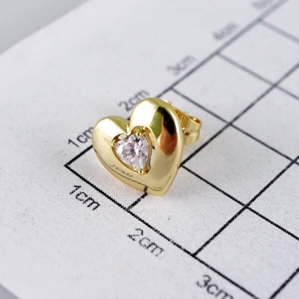 Women Earrings/ Aretes Dama/  Zircon Stone/  14k Real Color// E1340 - Image 3