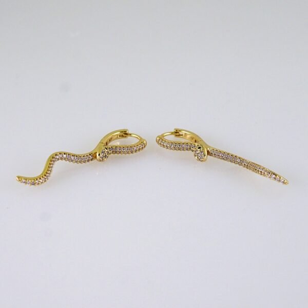 Women Earrings/ Aretes Dama/  Zircon Stone/  14k Real Color// E1345