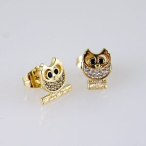 Women Earrings/ Aretes Dama/  Zircon Stone/  14k Real Color// E1350