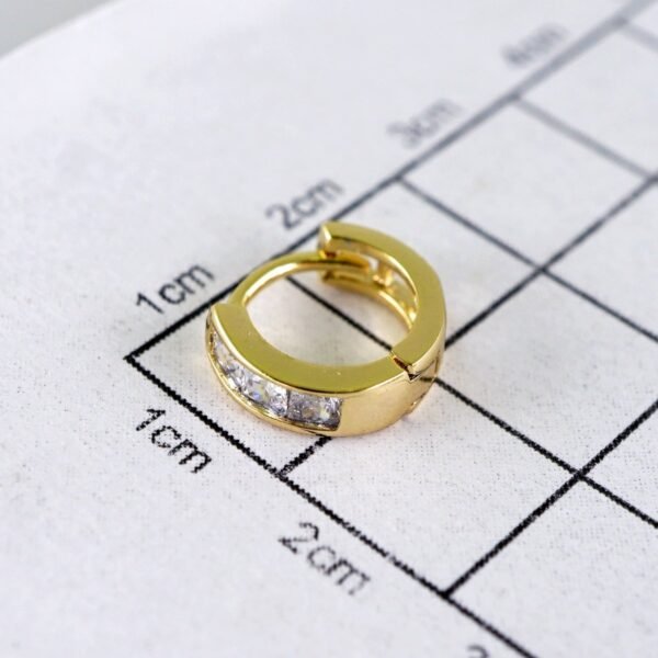 Women Earrings/ Aretes Dama/ Zircon Stone/ 14k Real Color// E1374 - Image 3