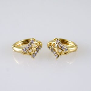 Women Earrings/ Aretes Dama/ Zircon Stone/ 14k Real Color// E1374