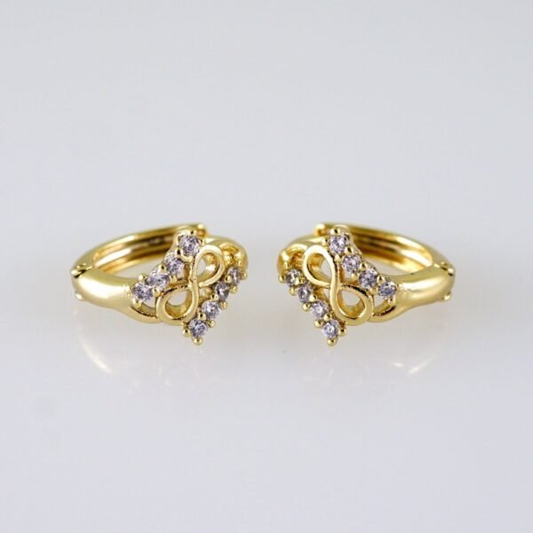 Women Earrings/ Aretes Dama/ Zircon Stone/ 14k Real Color// E1374