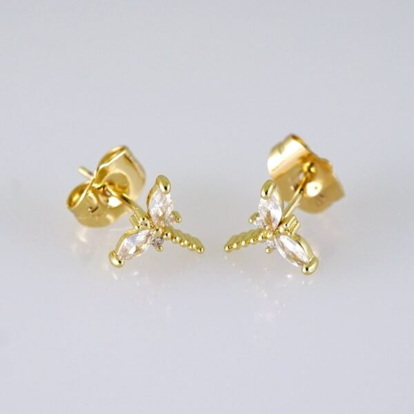 Women Earrings/ Aretes Dama/ Zircon Stone/ 14k Real Color// E1381
