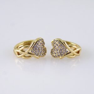 Women Earrings/ Aretes Dama/ Zircon Stone/ 14k Real Color// E1382