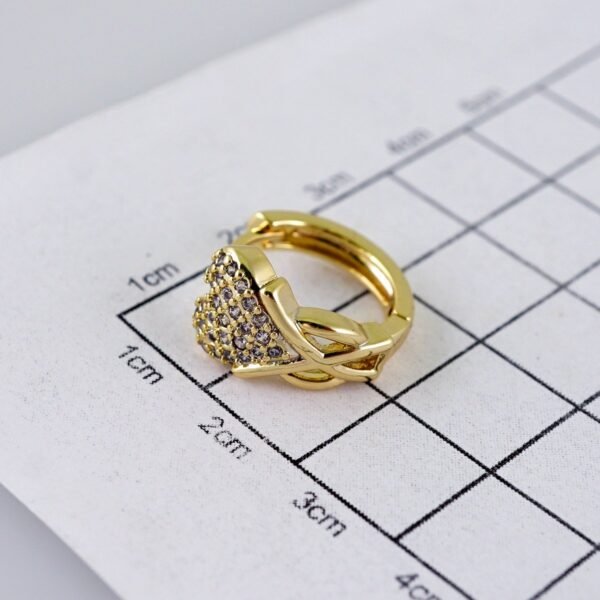 Women Earrings/ Aretes Dama/ Zircon Stone/ 14k Real Color// E1382 - Image 3